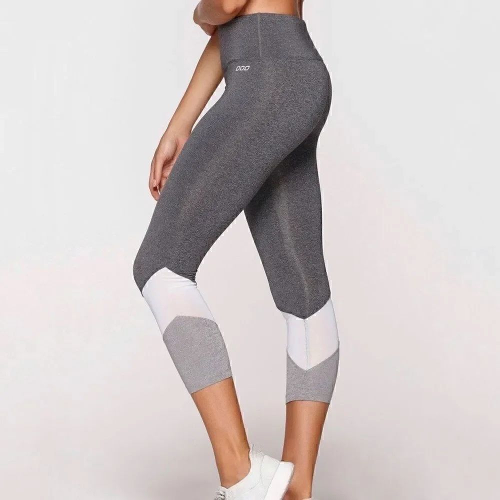 Euc Lorna Jane Asha Chevron 7/8 Cropped Leggings XS